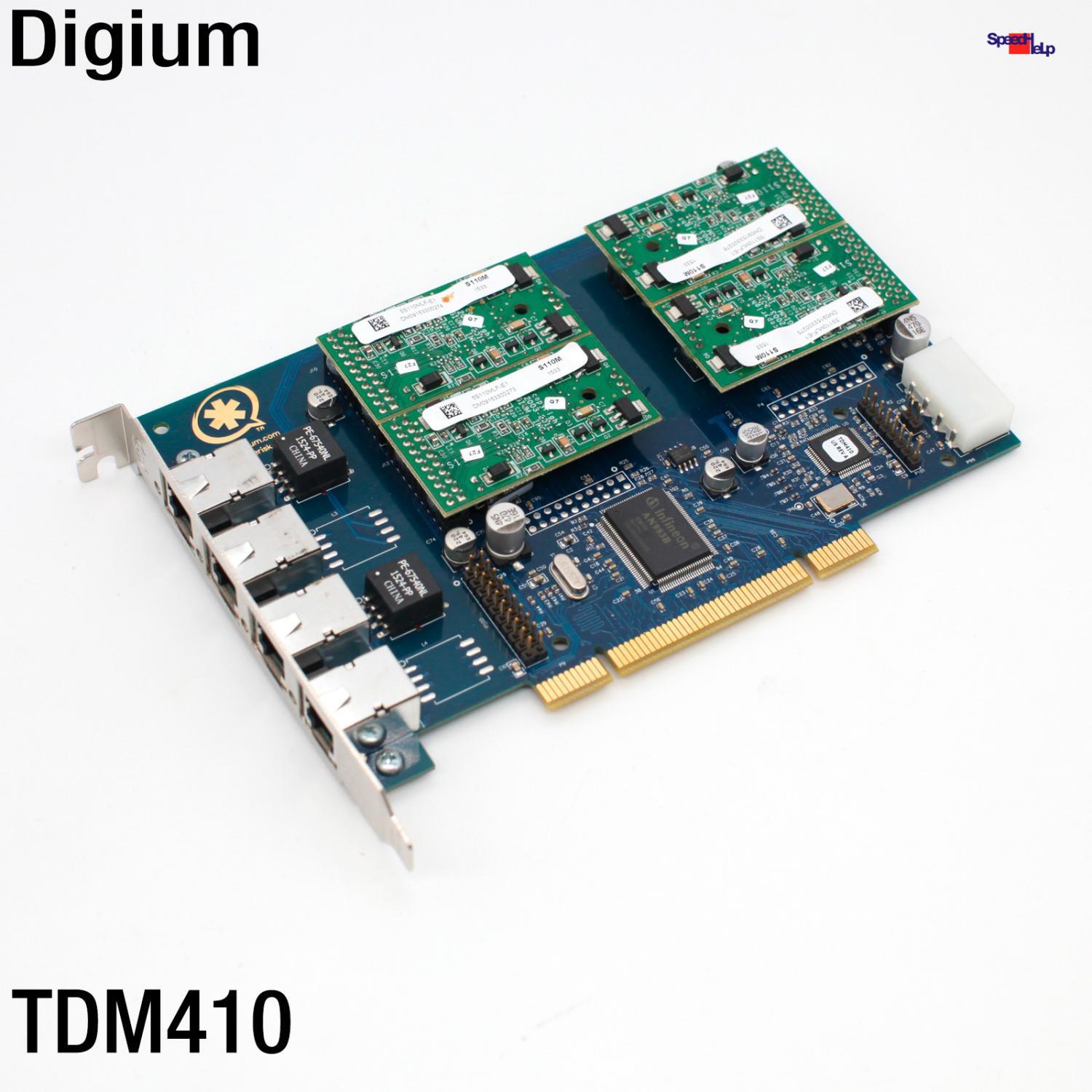 Wildcard Digium TDM410 TDM 410 4-Port Card PCI RJ-11 S110M Asterisk