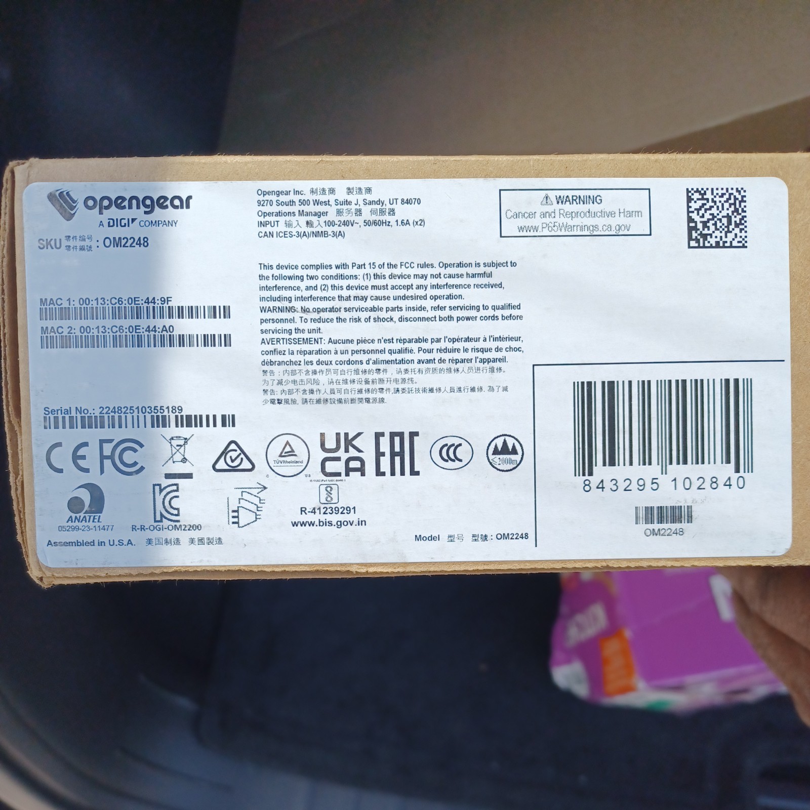 NEW Opengear OM2248 Console Server – 48-Port Secure Remote Access NEW IN BOX