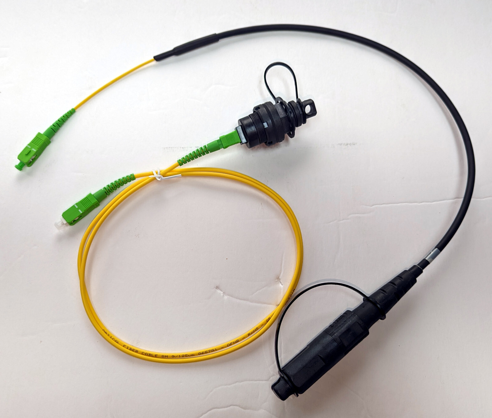 OptiTap Hardened Male/Female Connector to SC/APC Test Jumpers Singlemode