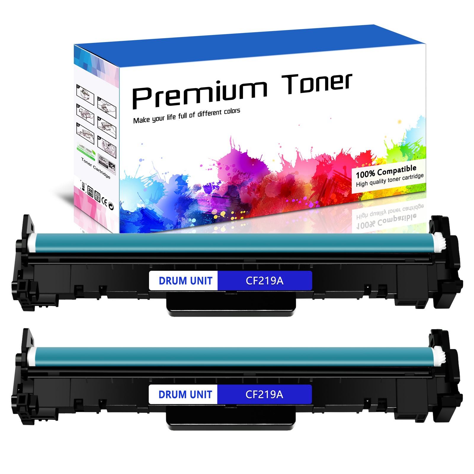 2PK CF219A 19A Drum Unit Compatible For HP LaserJet Pro M102a M102w, MFP M130nw