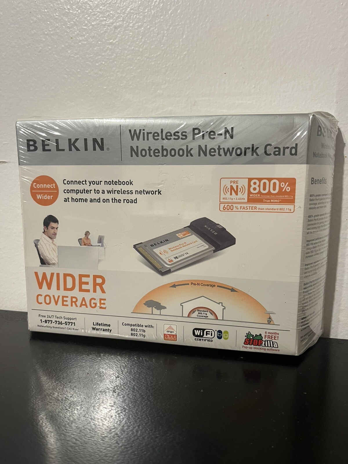 Belkin Corporation Wireless Pre-N Notebook Network Card (Part # F5D8010) 2004