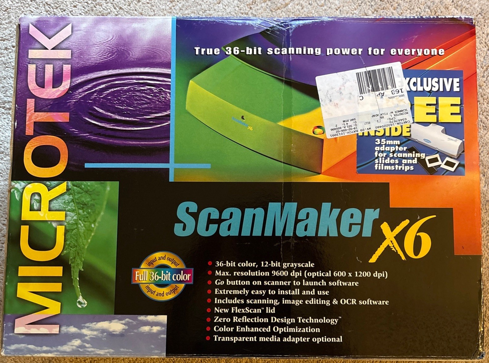 Microtek Scan Maker X6 true 36 bit color- opened but not used 