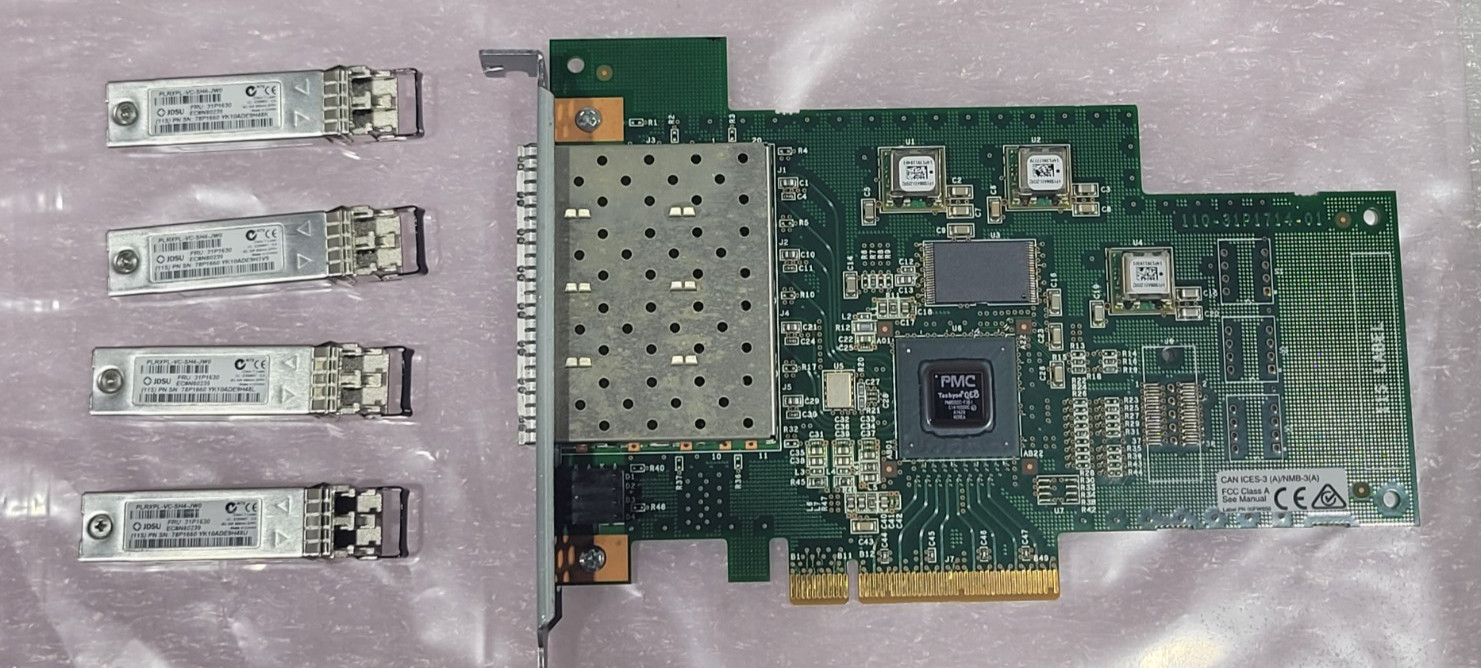 IBM PMC Quad SFP  Fibre Channel Adapter Card 31P1811YM11MY4BK543
