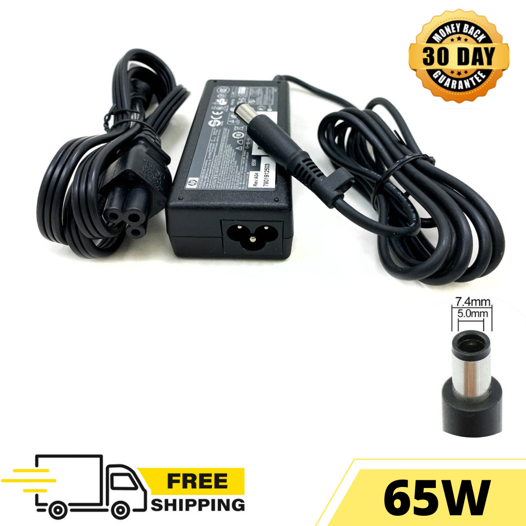 65W Original  HP AC DC Adapter Charger for ProBook 6470b 6475b Laptop w/Cord