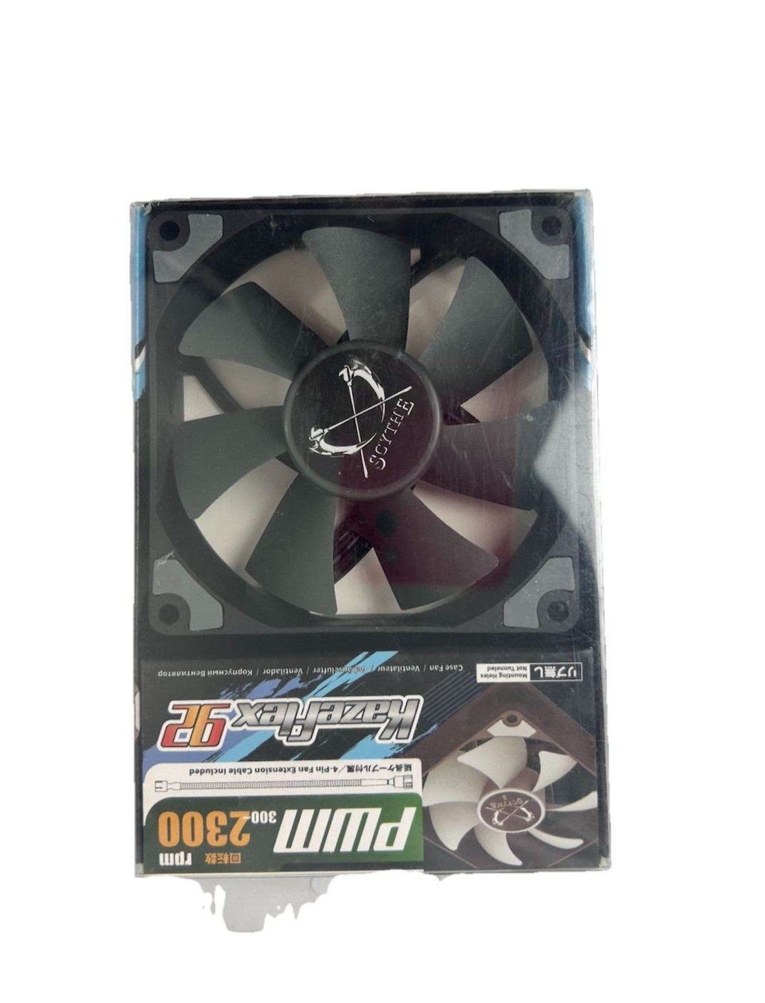 Scythe Kaze Flex 92 PWM 92mm Case Fan 2300 RPM 4-Pin + Extension Cable