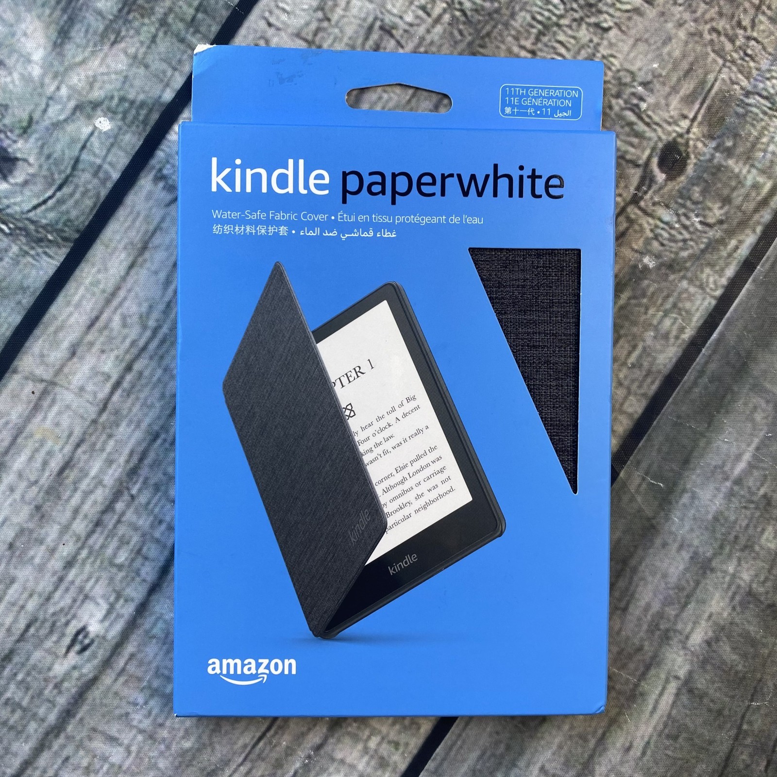 NIP Sealed Kindle Paperwhite 11 Generation Water Safe Fabric Denim Blue Amazon