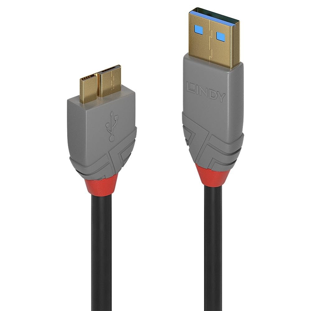 Lindy 2m USB 3.2 Type A to Micro-B Cable, 5Gbps, Anthra Line 2m Anthra Line