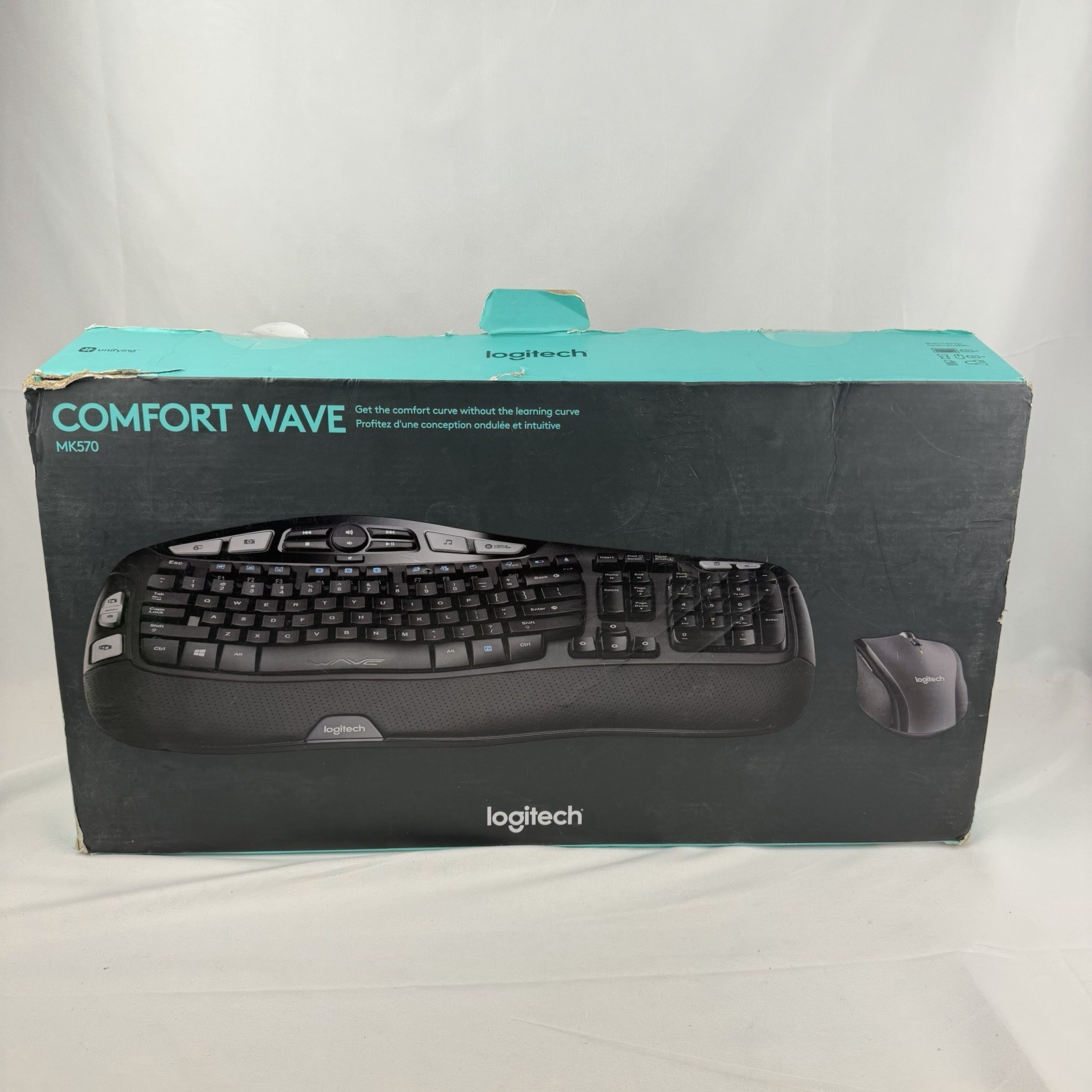 Logitech MK570 Comfort Wave Wireless Combo New Open Box