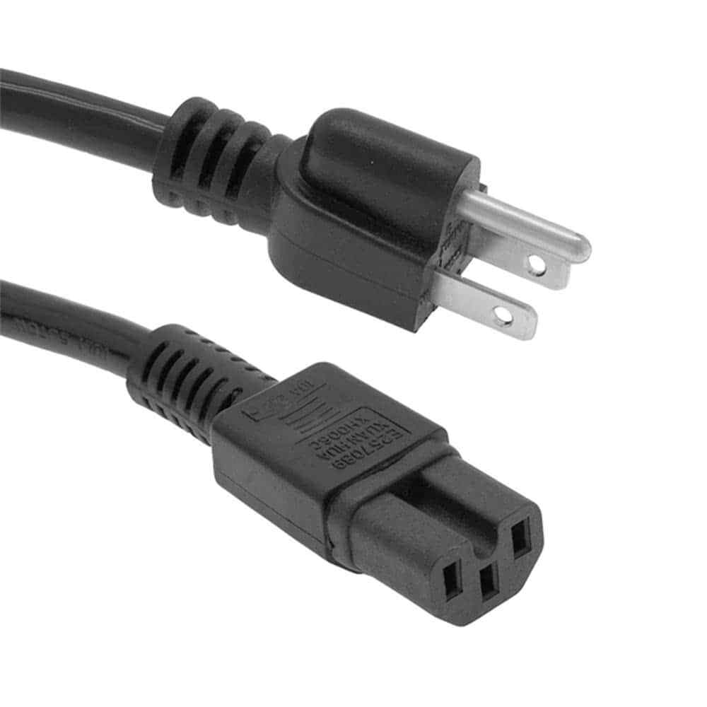 HP Procurve Power Cord 6ft 16AWG IEC C15 Network Switch 3 Prong Notched Plug