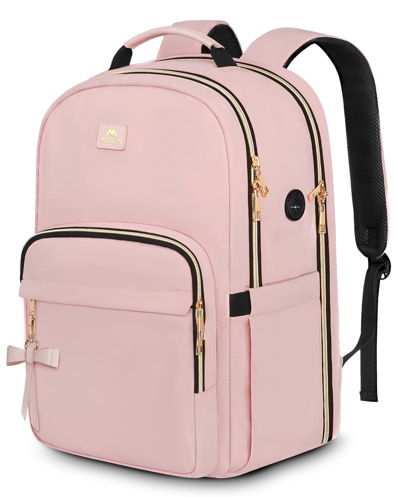 MATEIN 17 Inch Laptop Backpack for Women, Pink Travel Backpack Personal Item ...
