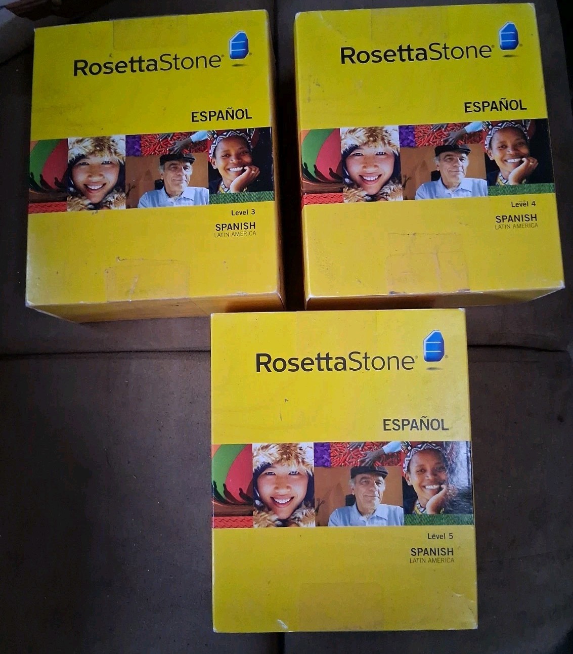 Lot ROSETTA STONE SPANISH Levels 3/4/5 Latin America Version 3 Language Learning