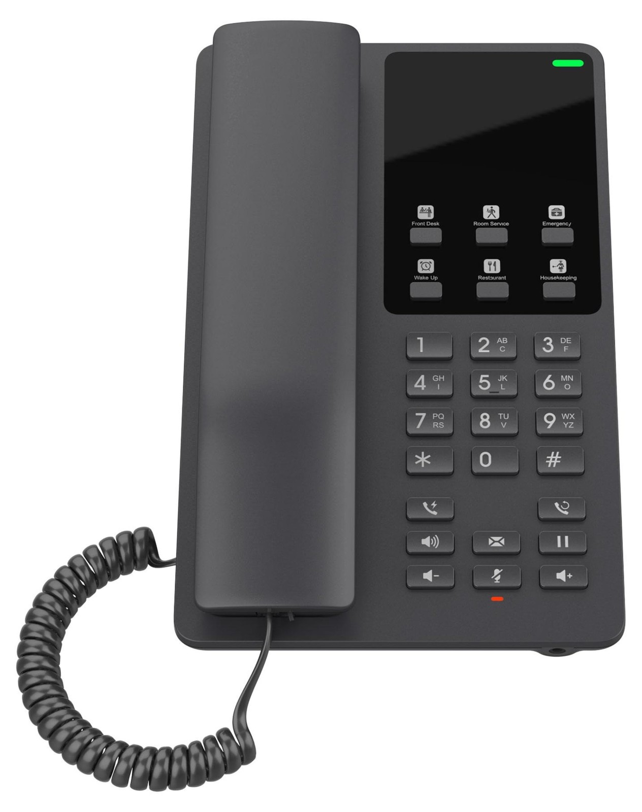 GHP621 Hotel Phone | 2 Lines, 2 Accounts | Power Adapter Not Included | Black