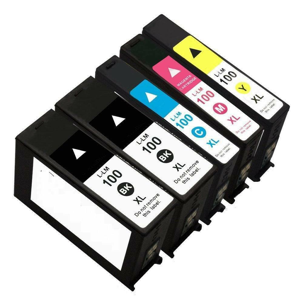 5-Pk/Pack 100XL Ink Cartridge For Lexmark Pinnacle Pro901/905/705/706 S815/S816