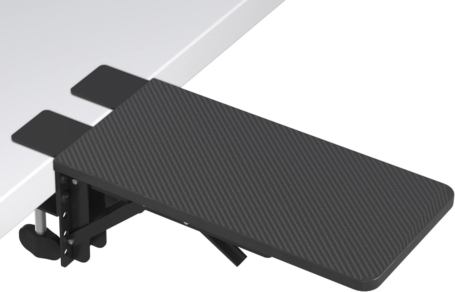 Ergonomic Desk Extender Tray,  Table Mount Arm Wrist Rest Black