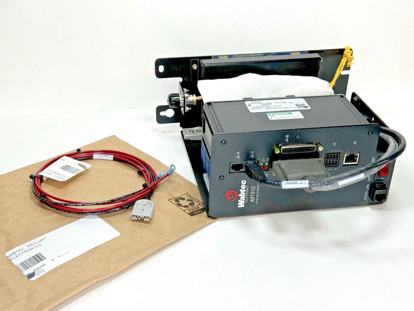 NEW GENUINE OEM WABTEC RAILWAY ATCS MCP A51510 DATA RADIO W/ GE MDS SD4 MODEM