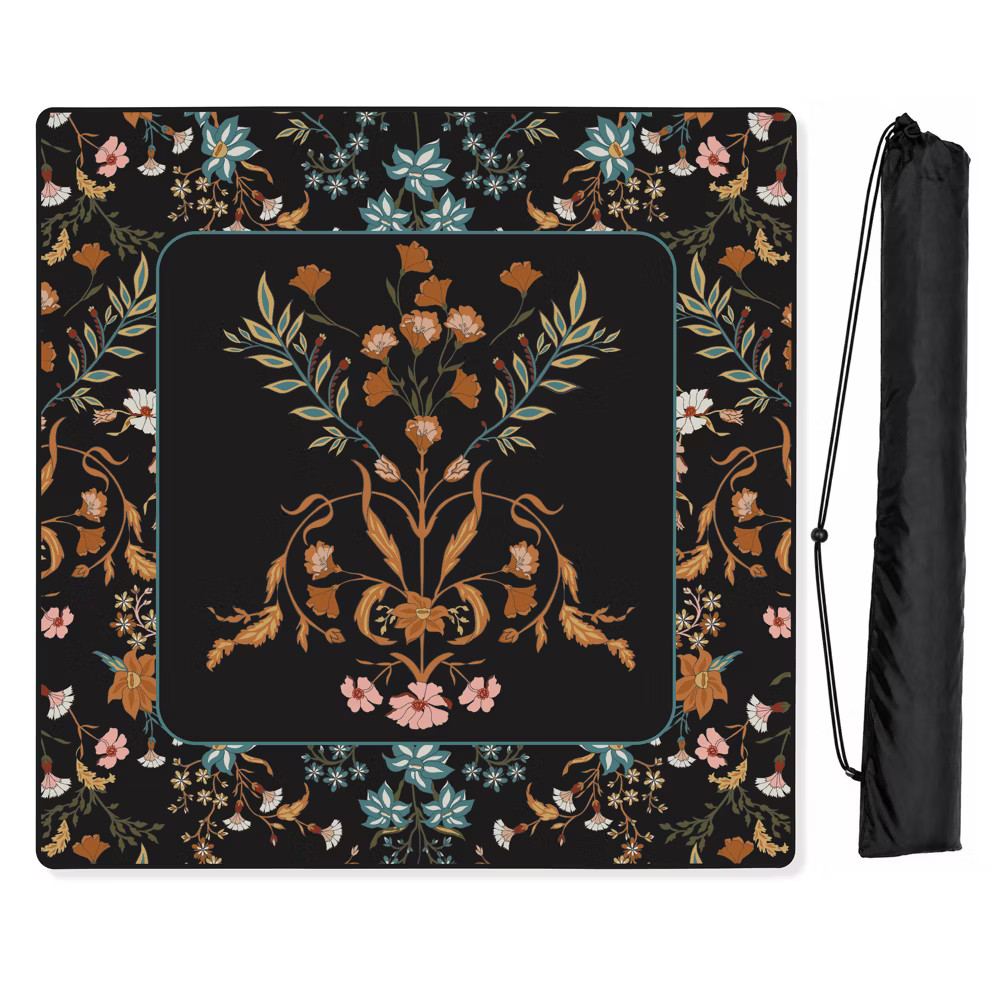 Sweet Jojo Designs Mahjong Mat for Table Shipped Rolled - Boho Floral