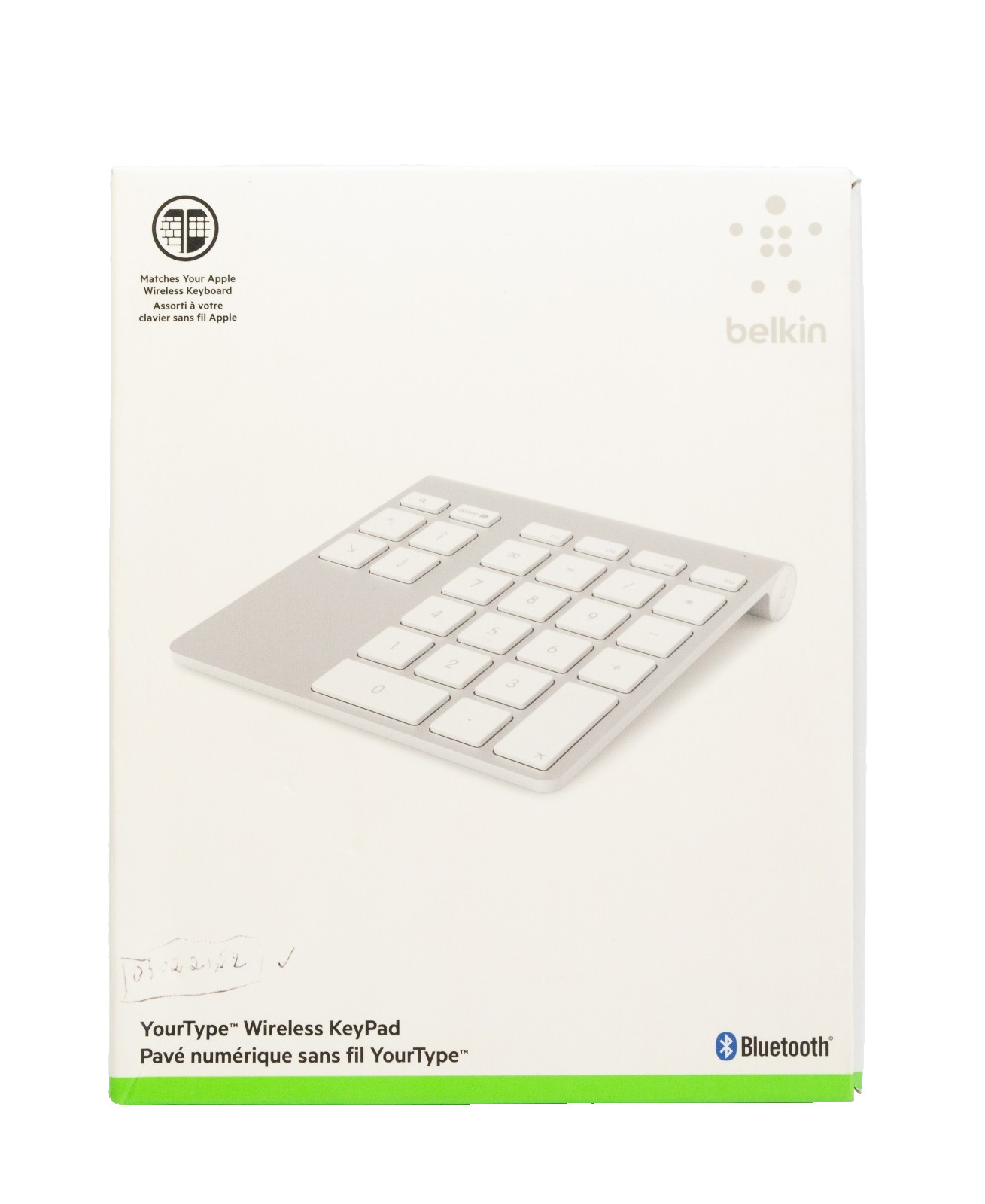 Belkin YourType Wireless KeyPad F8T067 Bluetooth Numeric Keypad Apple Mac EC