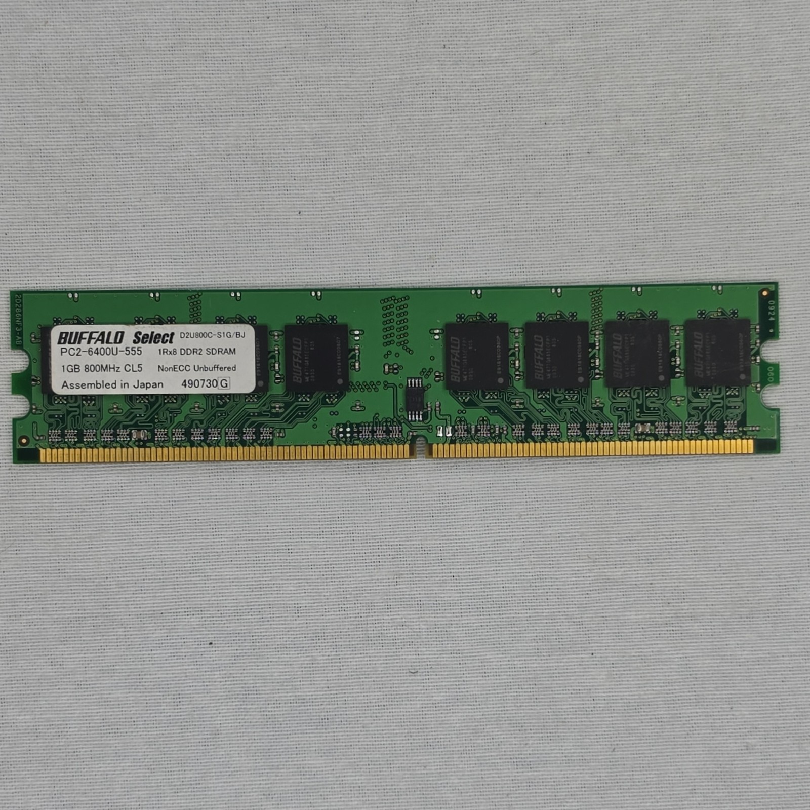 Buffalo Select 1GB DDR2 SDRAM DIMM PC2-6400U-555 240-Pin Non-ECC D2U800C-S1G/BJ