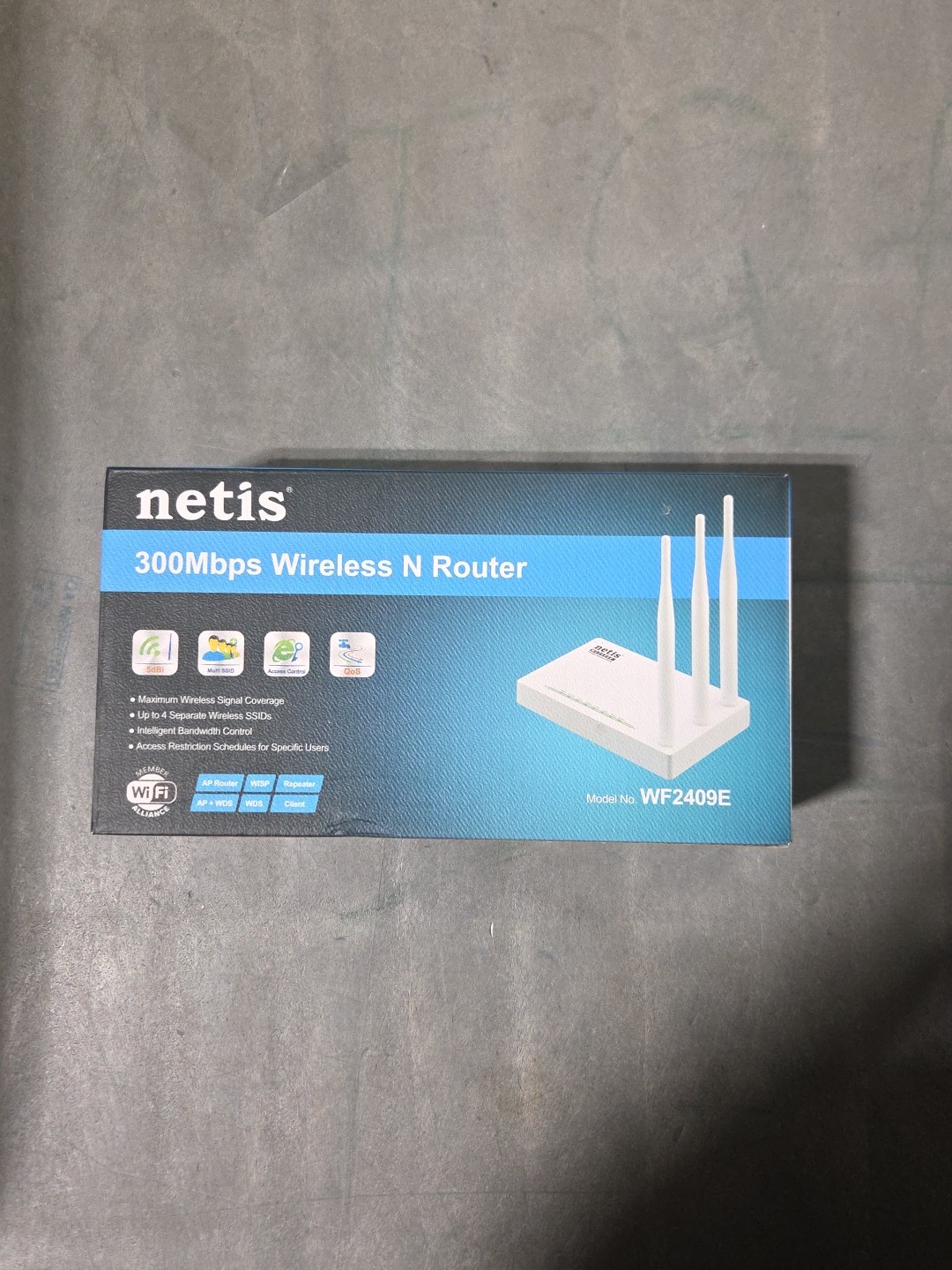 NETIS WF2409E Wireless Router 300Mbps Speed 3 Fixed Antenna Increase Range