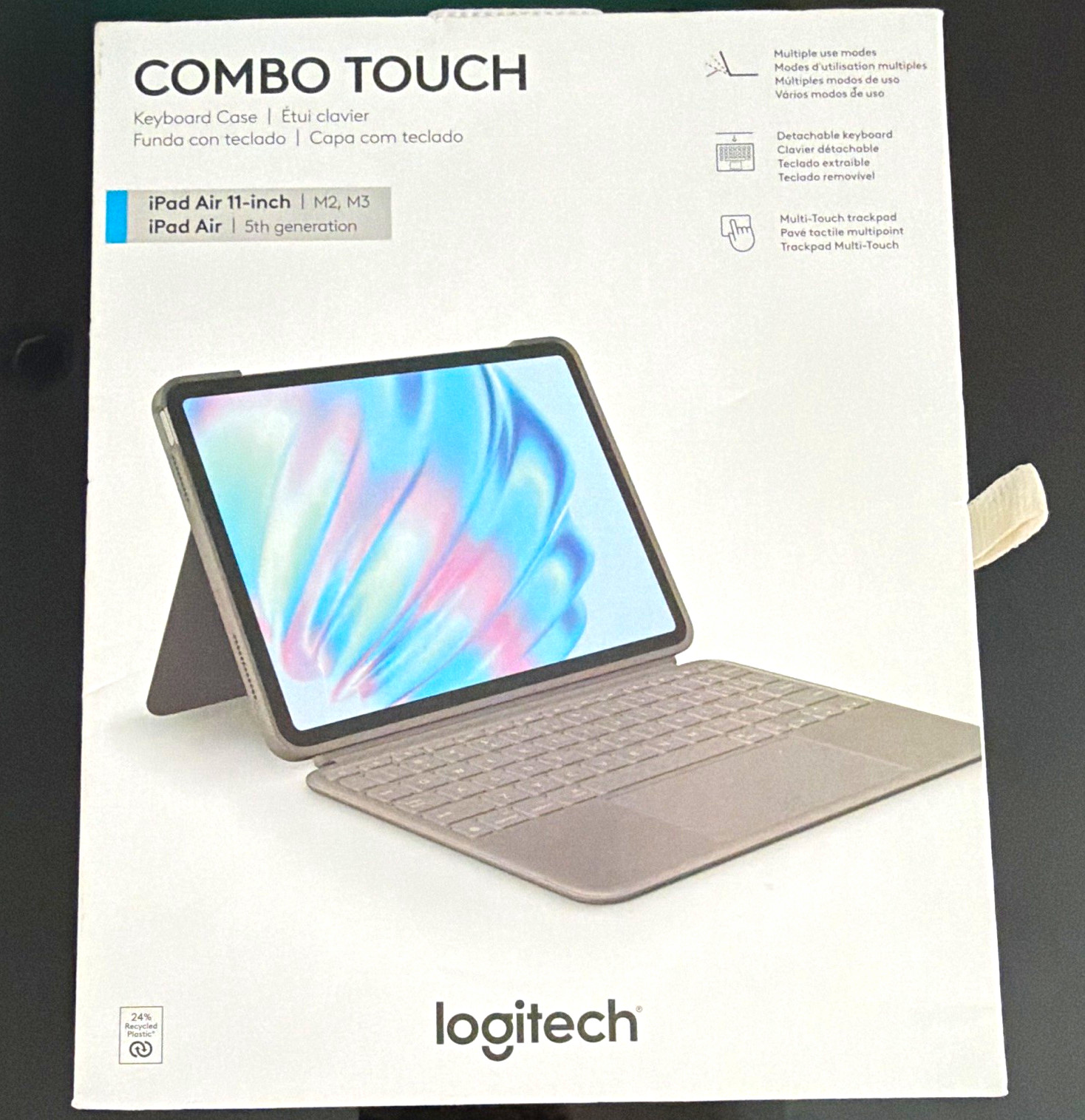 Logitech Combo Touch Gray Keyboard Folio w/ Touchpad for iPad Air 11" (M2/M3)