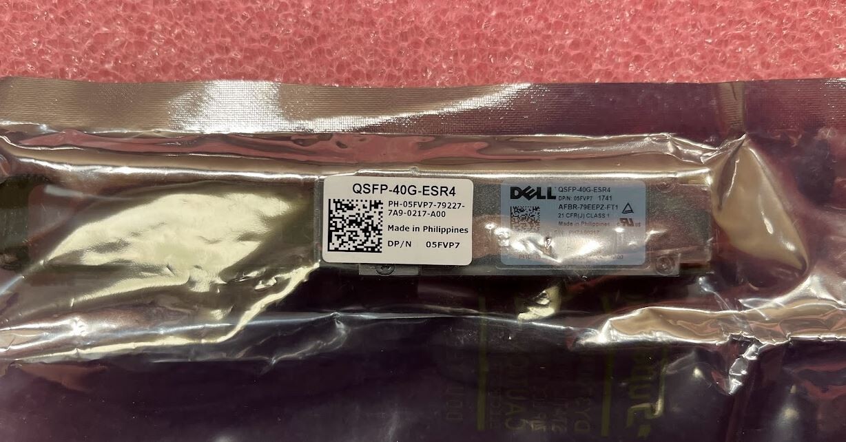 GENUINE DELL 5FVP7 QSFP-40G-ESR4 TRANSCEIVER MODULE