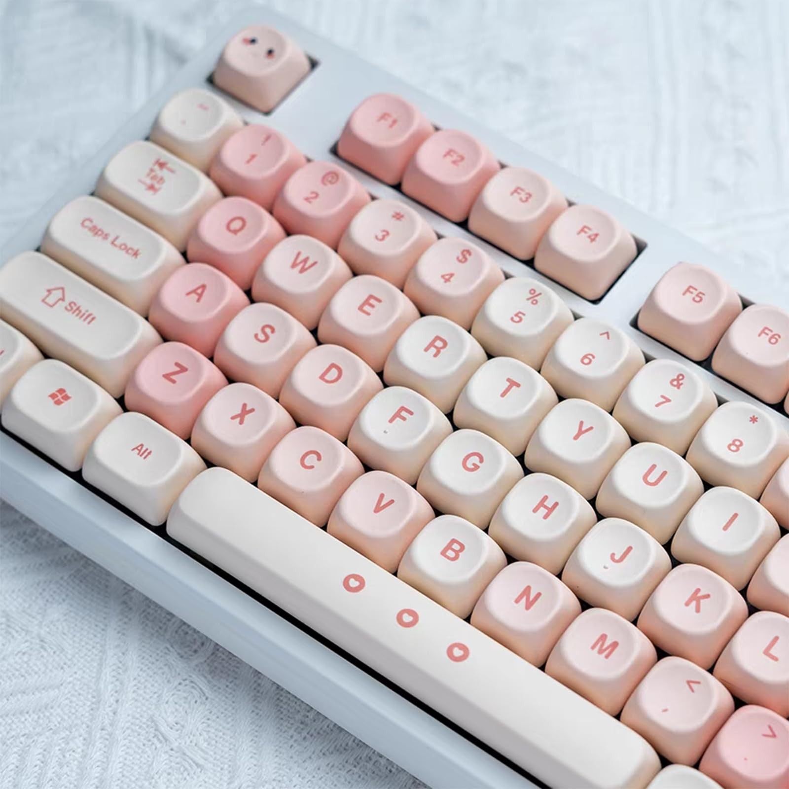 131 PCS Pink PBT Keycaps MOA Profile Cherry MX Fits 60/65/75/95% Keyboards