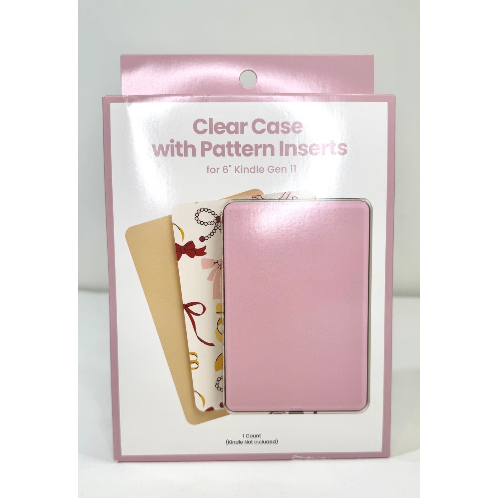 Clear Case with Pattern Inserts for 6” Kindle Gen 11 – New Sealed