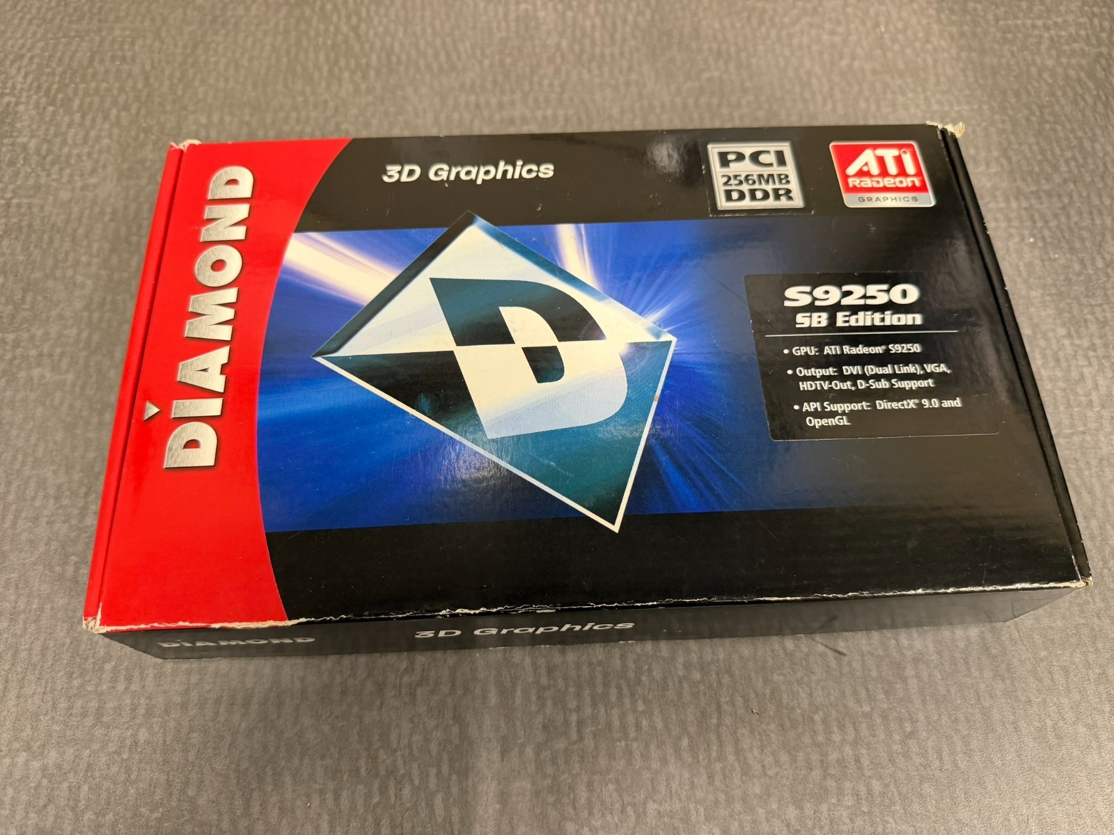 Diamond S9250 ATI Radeon PCI Graphics Card w/ 256MB RAM, Box, Cables, OPEN BOX