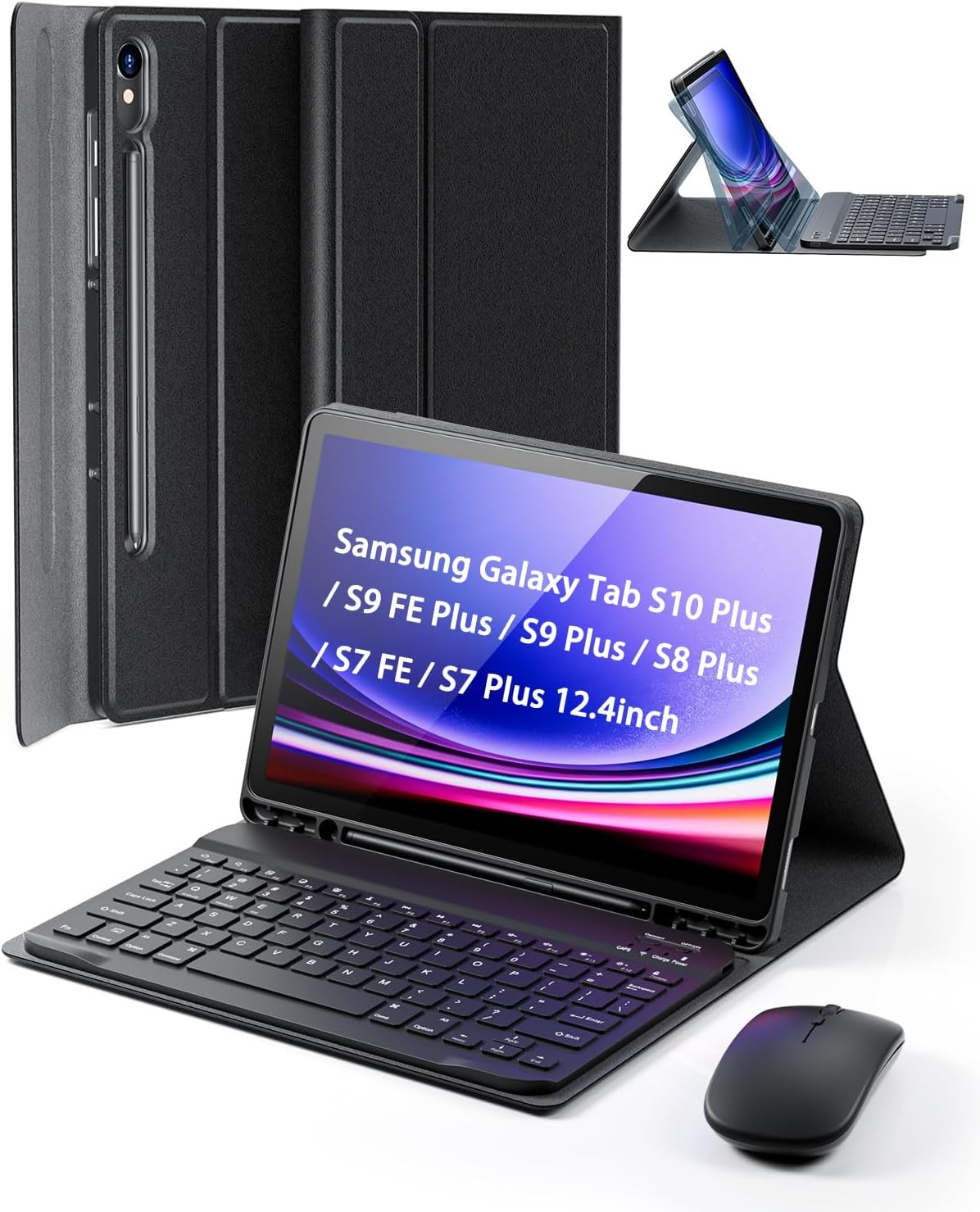 Case Keyboard for Galaxy Tab S10+ plus / S9 FE+ plus / S9+ plus / S8