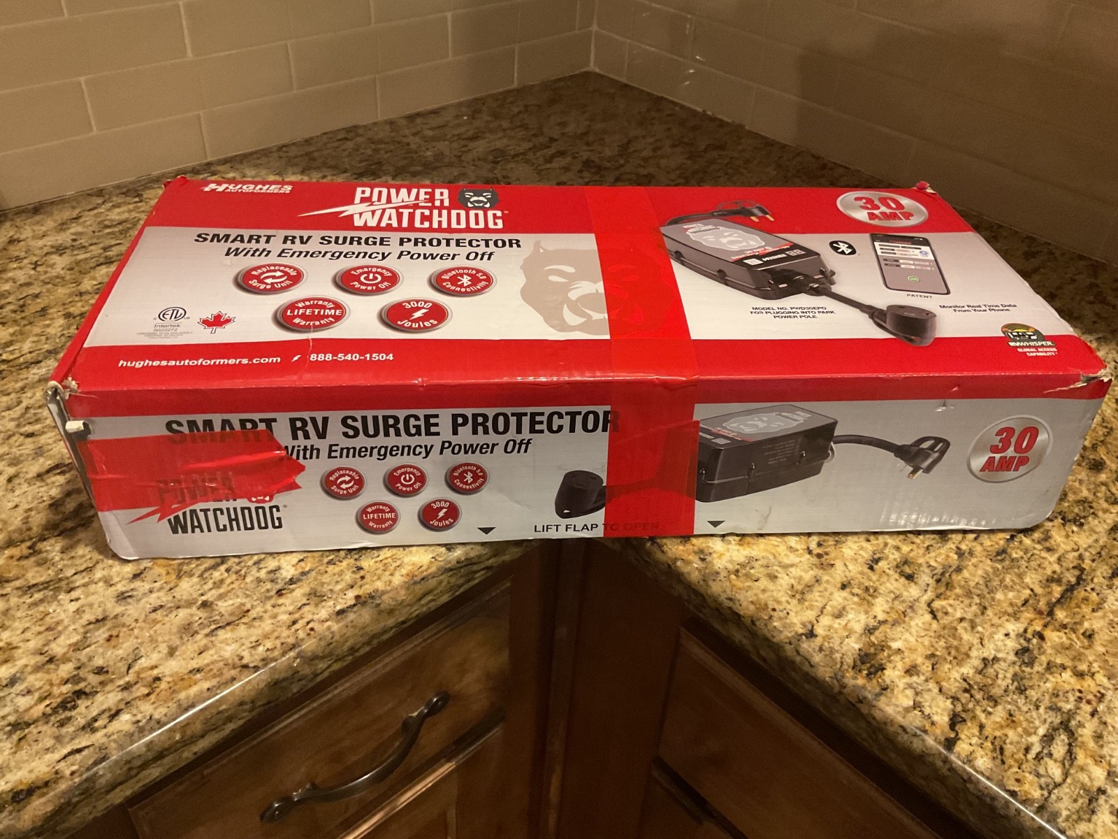 NEW Hughes RV / Auto PWD30EPO Power Watchdog Bluetooth Surge Protector w/EPO 30A