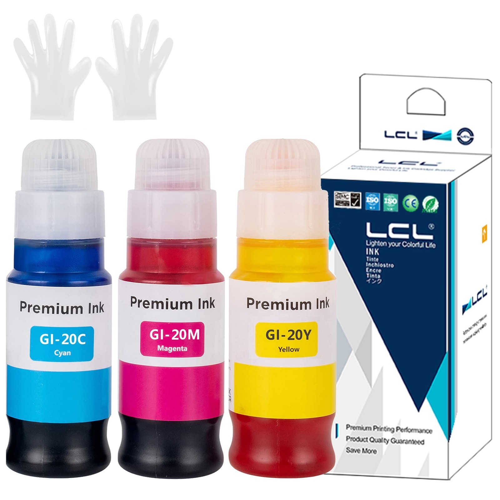 GI-20 GI20 G7020 G6020 Color Ink Refill Bottles Replacement for Canon 20 GI 2...