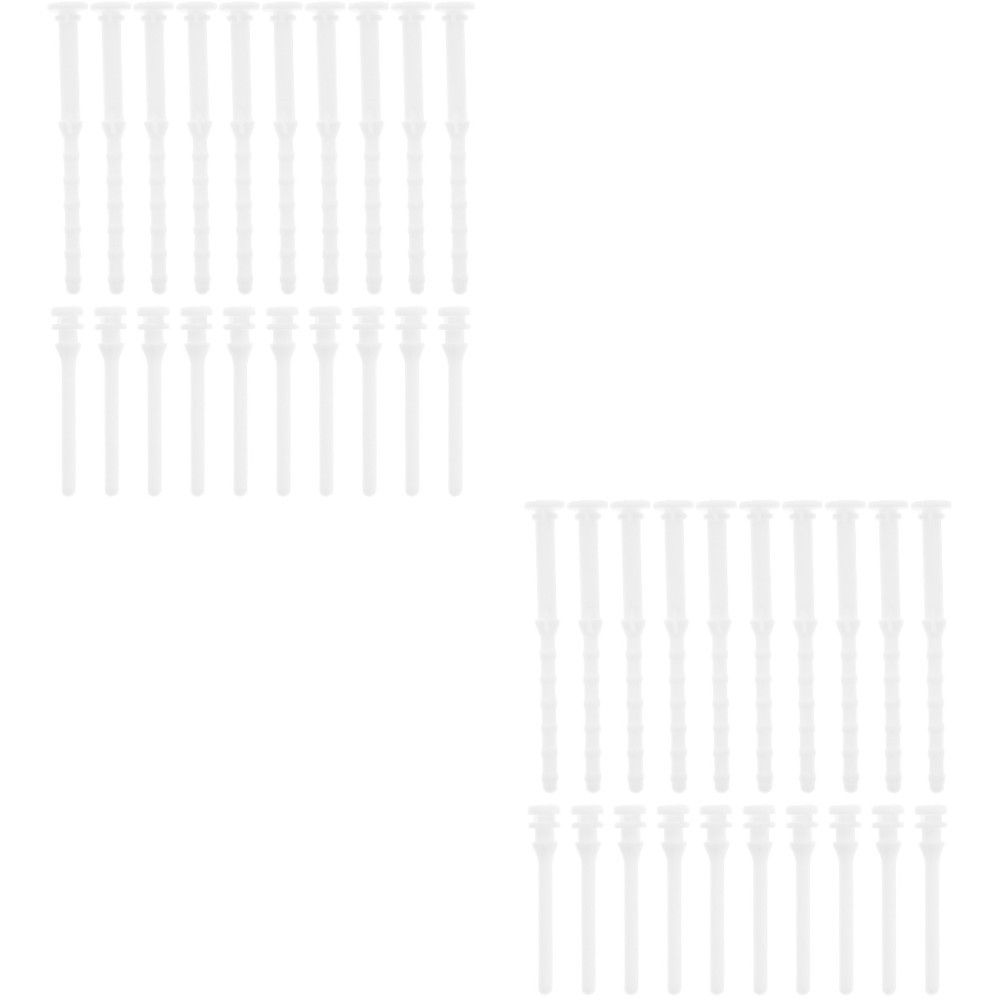 40Pcs Silicone Rubber Computer Fan Screws White Anti Vibration Replacement