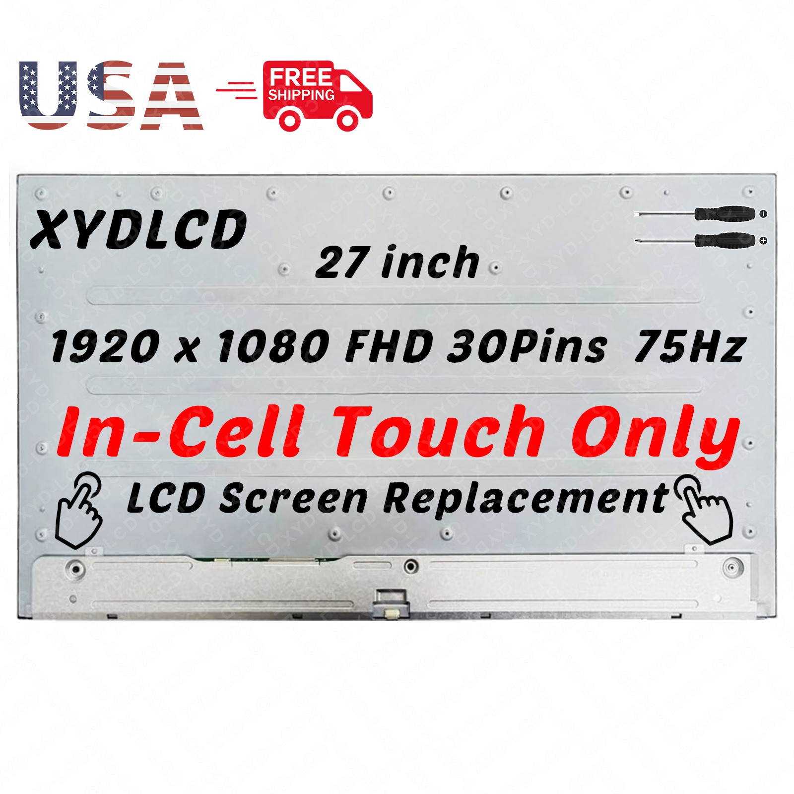 27in for HP OmniStudio X 27-CS0000T All-in-One LCD Touch Screen Replacement FHD
