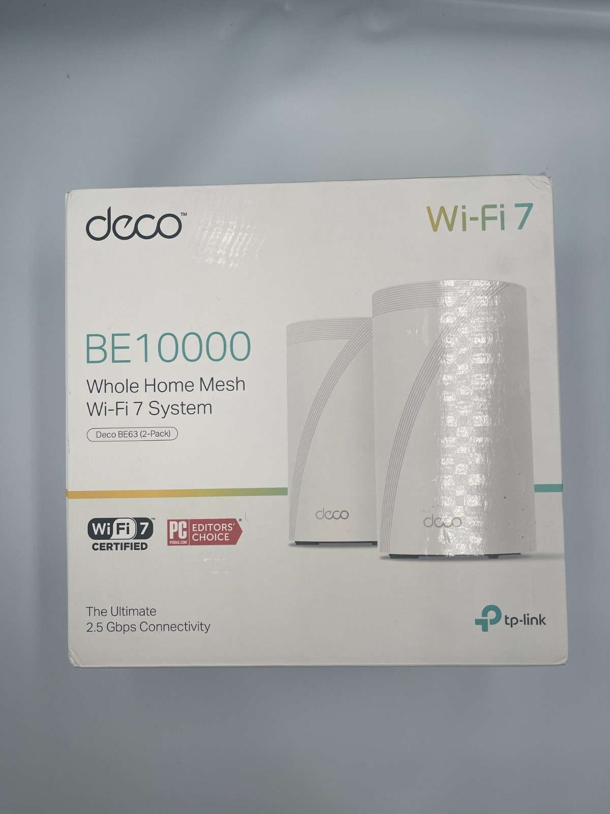 TP-LINK Deco BE63 Wi‑Fi 7 Tri-Band Mesh System 2-Pack White 2.5Gbps 4-Port