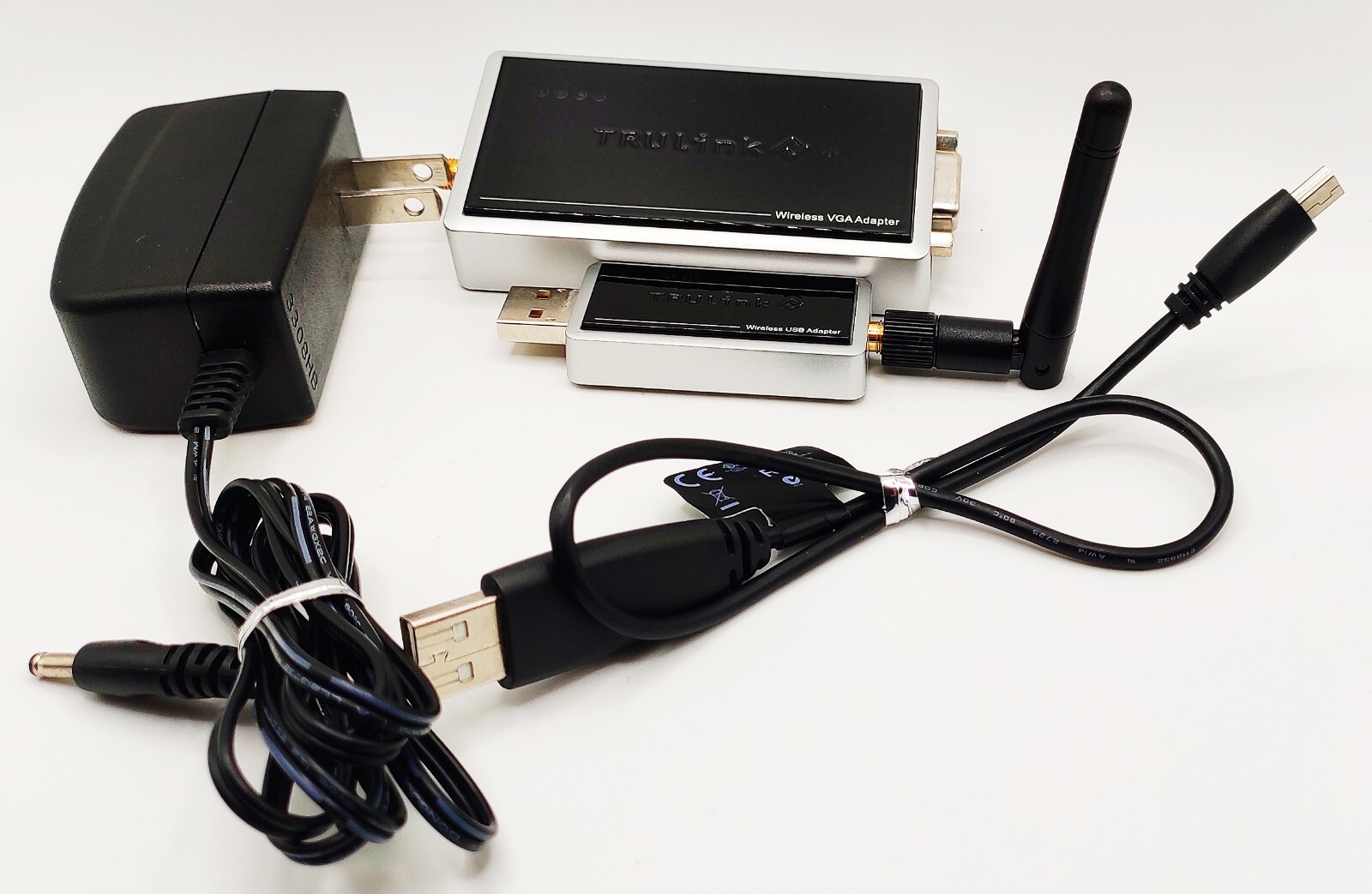 TRULINK WIRELESS VGA, USB ADAPTER, POWER SUPPLY AND CABLE,  