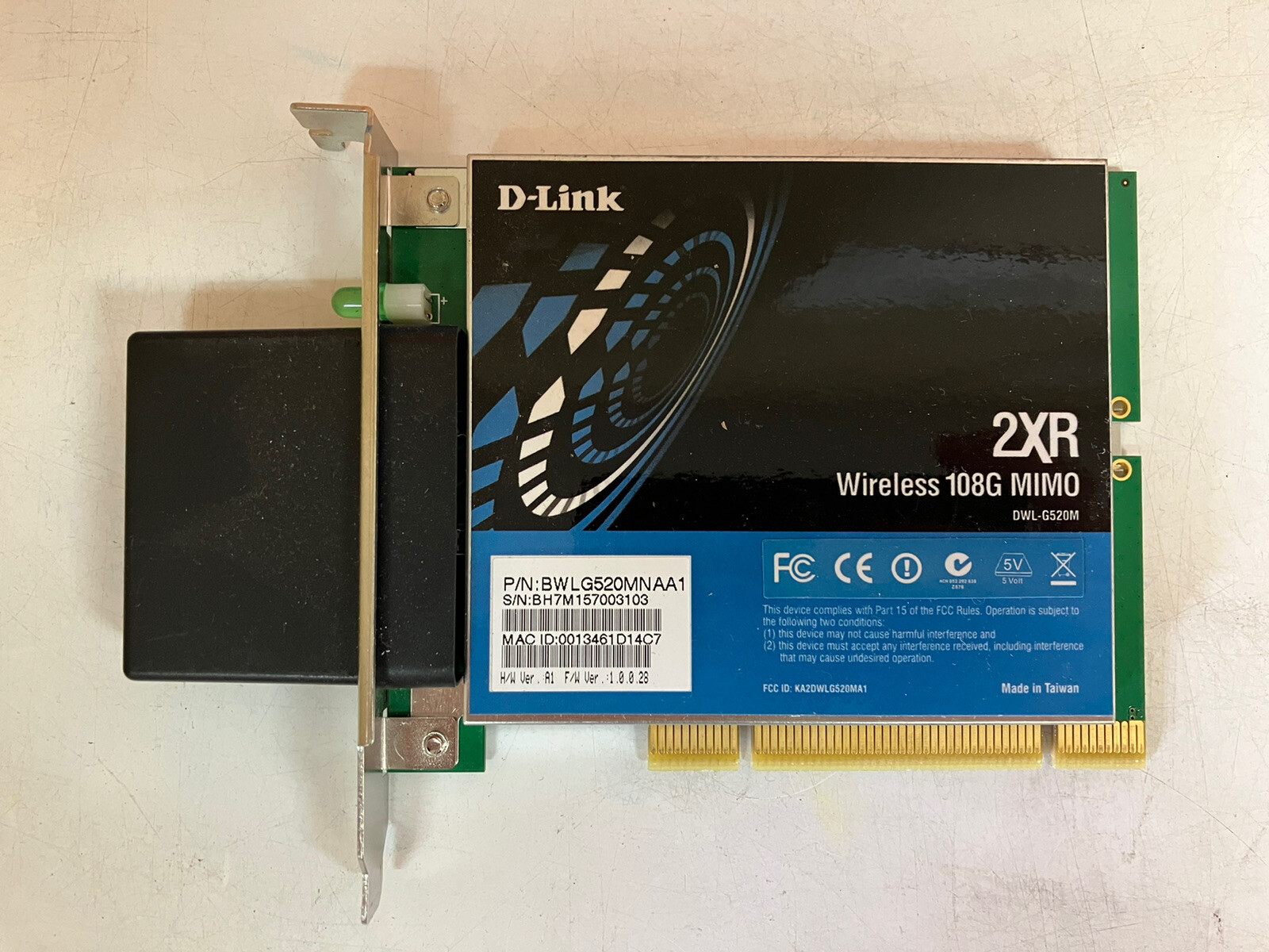 ~ D-Link DWL-G520M Wireless 108G MIMO Desktop Adapter PCI slot BWLG520MNAA1