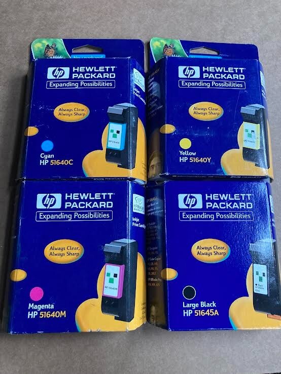 New Genuine HP  Deskjet 1600cm 1200c Color Inkjet HP 40  51645A 51640C 51640M