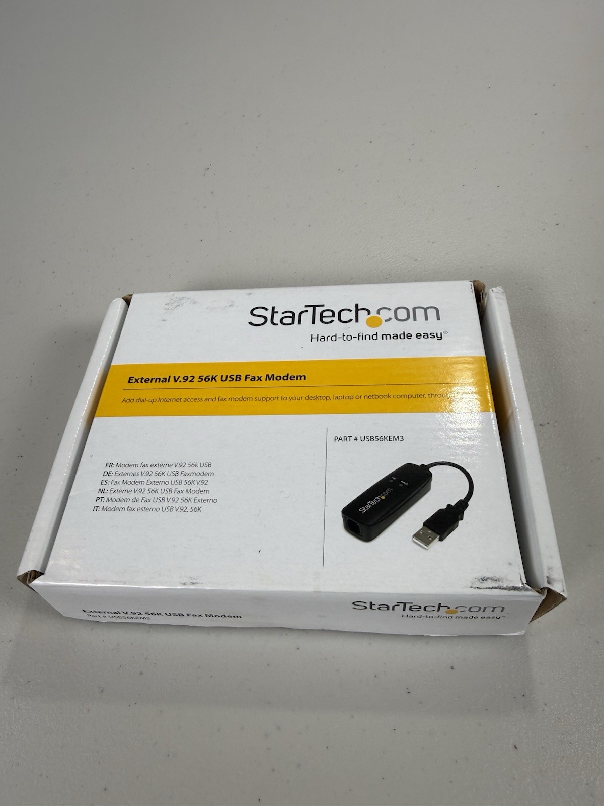 Startech.com V.92 56k USB Fax/Modem USB56KEM3 In Box