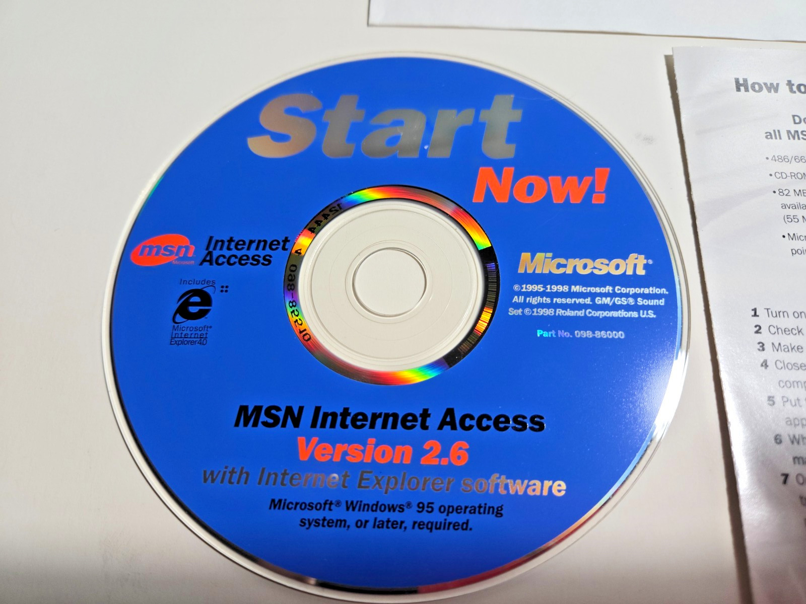 Vintage Microsoft Network MSN 2.6 Install CD Windows 95 w/ Guides