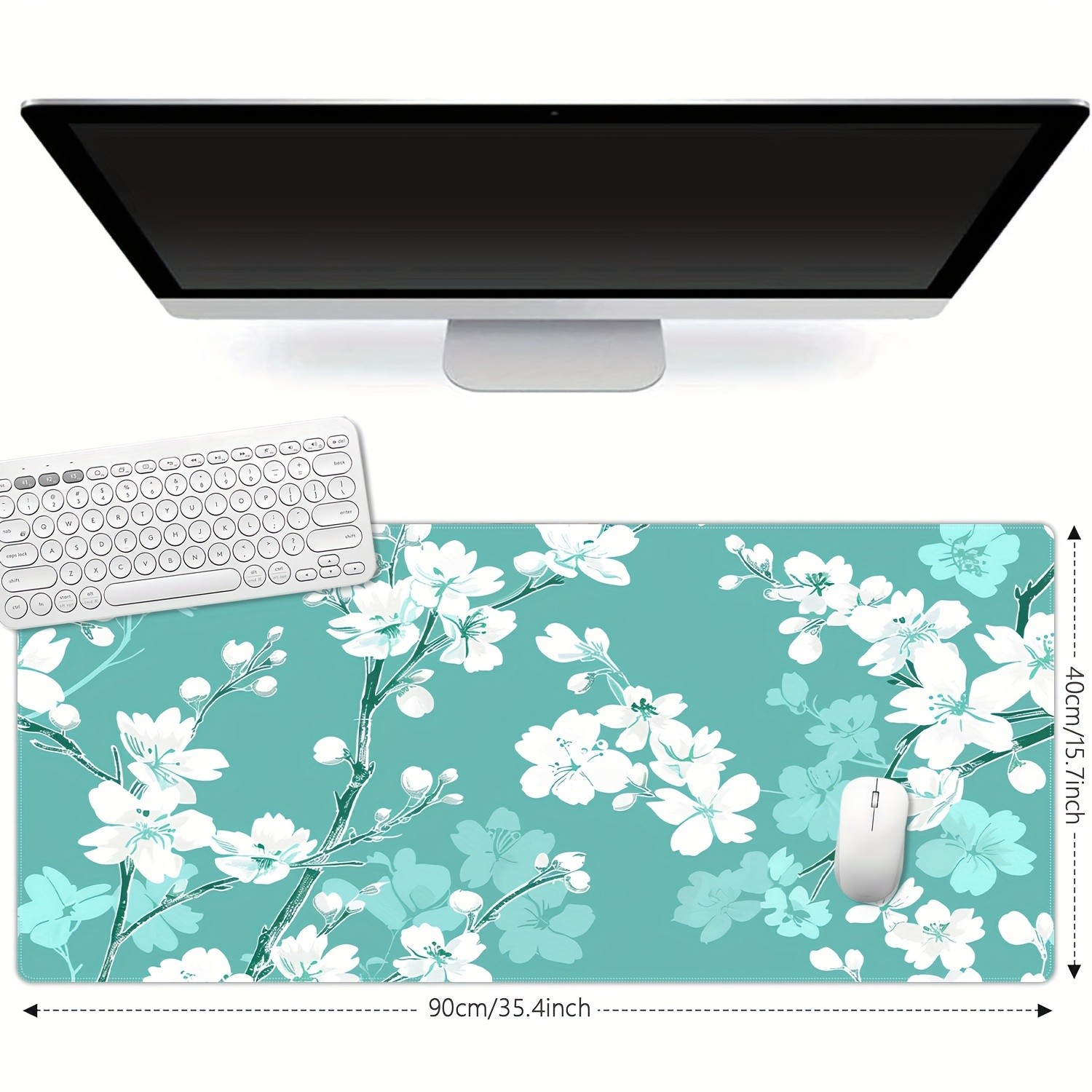 1pc Extended Mouse & Keyboard Pad - Non-Slip Rubber Base, Ideal for Gaming, Ho