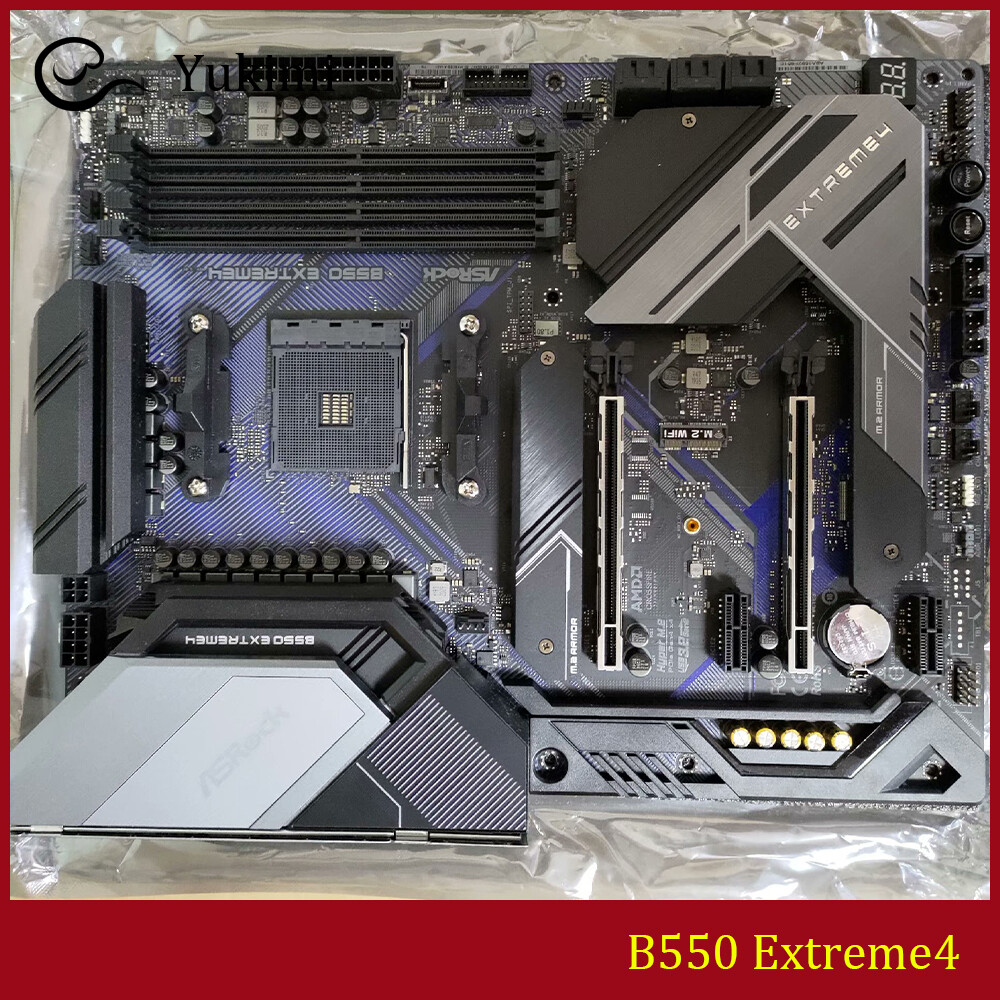 FOR ASROCK B550 Extreme4 AMD AM4 DDR4*4 128GB HDMI ATX Motherboard Test OK