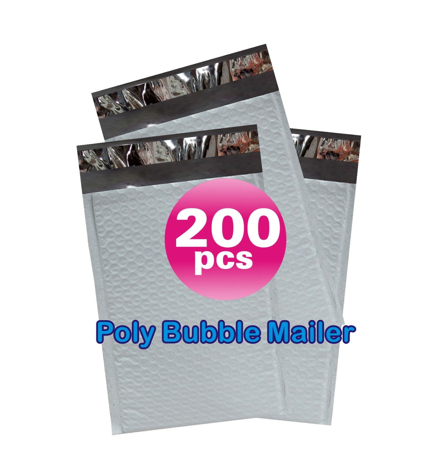 PolycyberUSA  200 pcs #3 Poly Bubble Envelopes Mailers  (Inner 8.5x13.5)