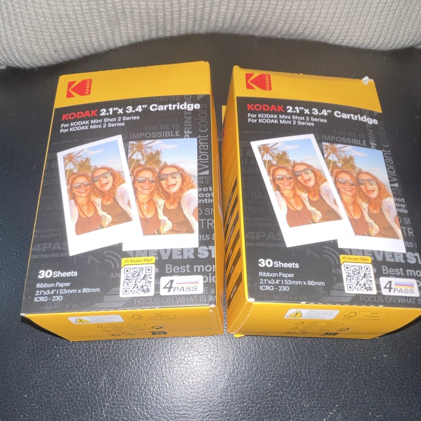 Kodak ICRG-230 2.1x3.4 Ribbon Paper Cartridge 4PASS for Mini 2/Mini Shot 2