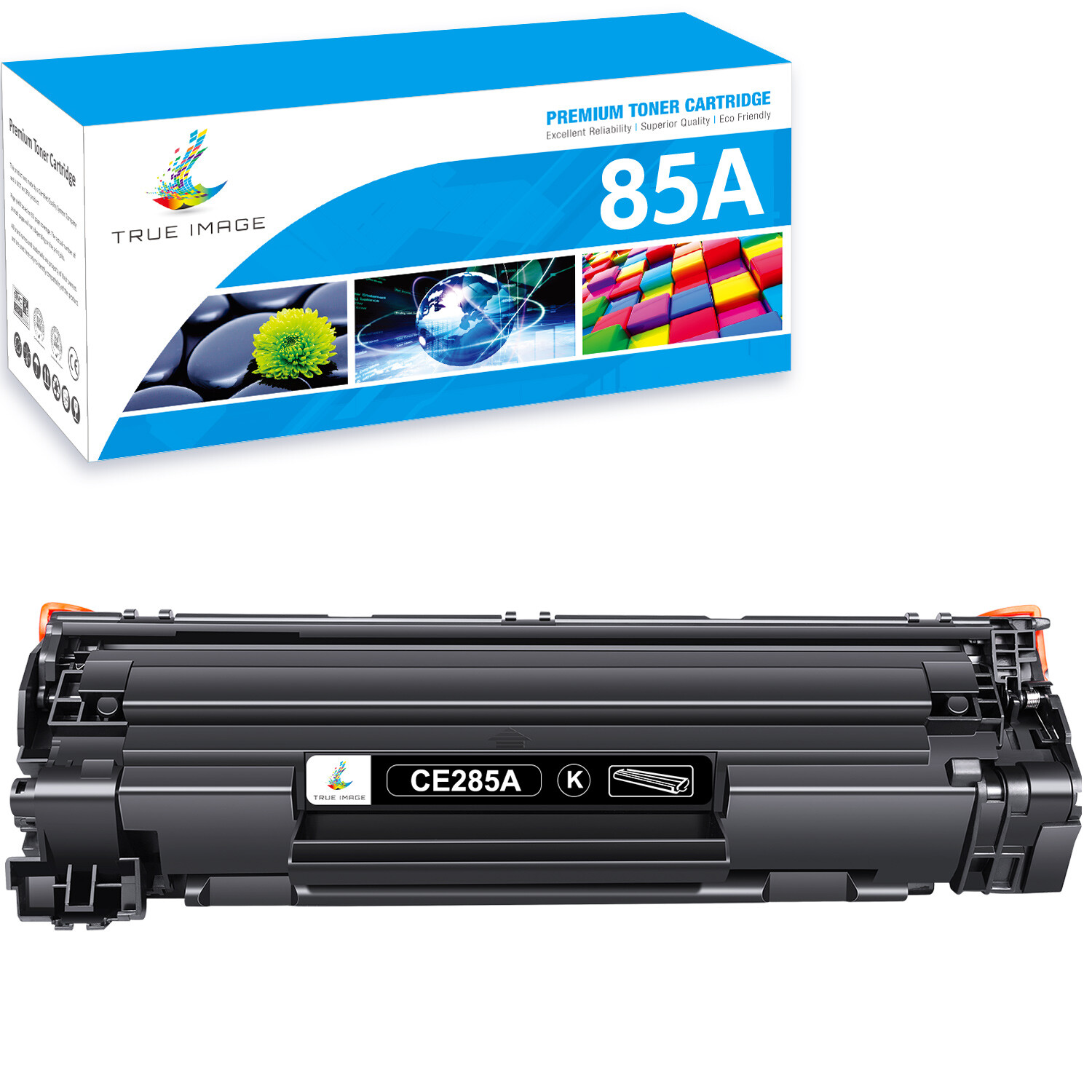 1x Black CE285A 85A Ink Toner Cartridge for HP LaserJet P1102w M1212nf M1217nfw