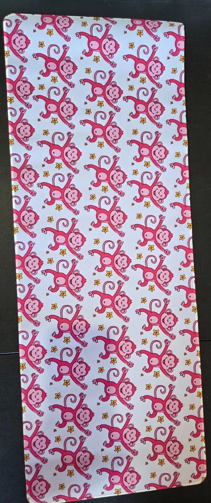 Pink Monkey Large Desk Mat Extended Gaming Mouse Pad Cute Cartoon