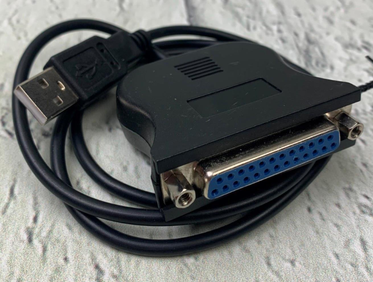 USB 2.0 Male to 25 Pin DB25 Female Parallel Port Printer Adaptor Cable Wire