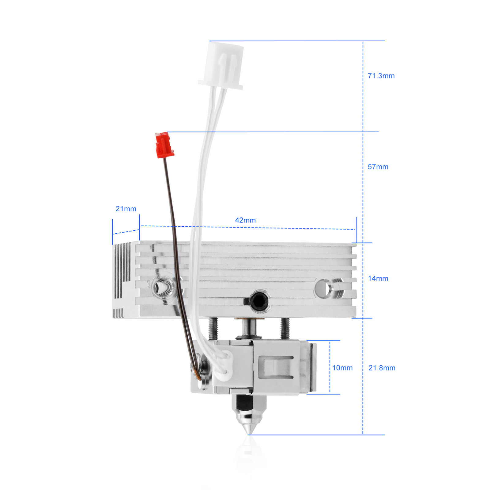 3D Printer Hotend Kit 0.4mm Nozzle Hot End Kit With Heatsink 24V 80W♡