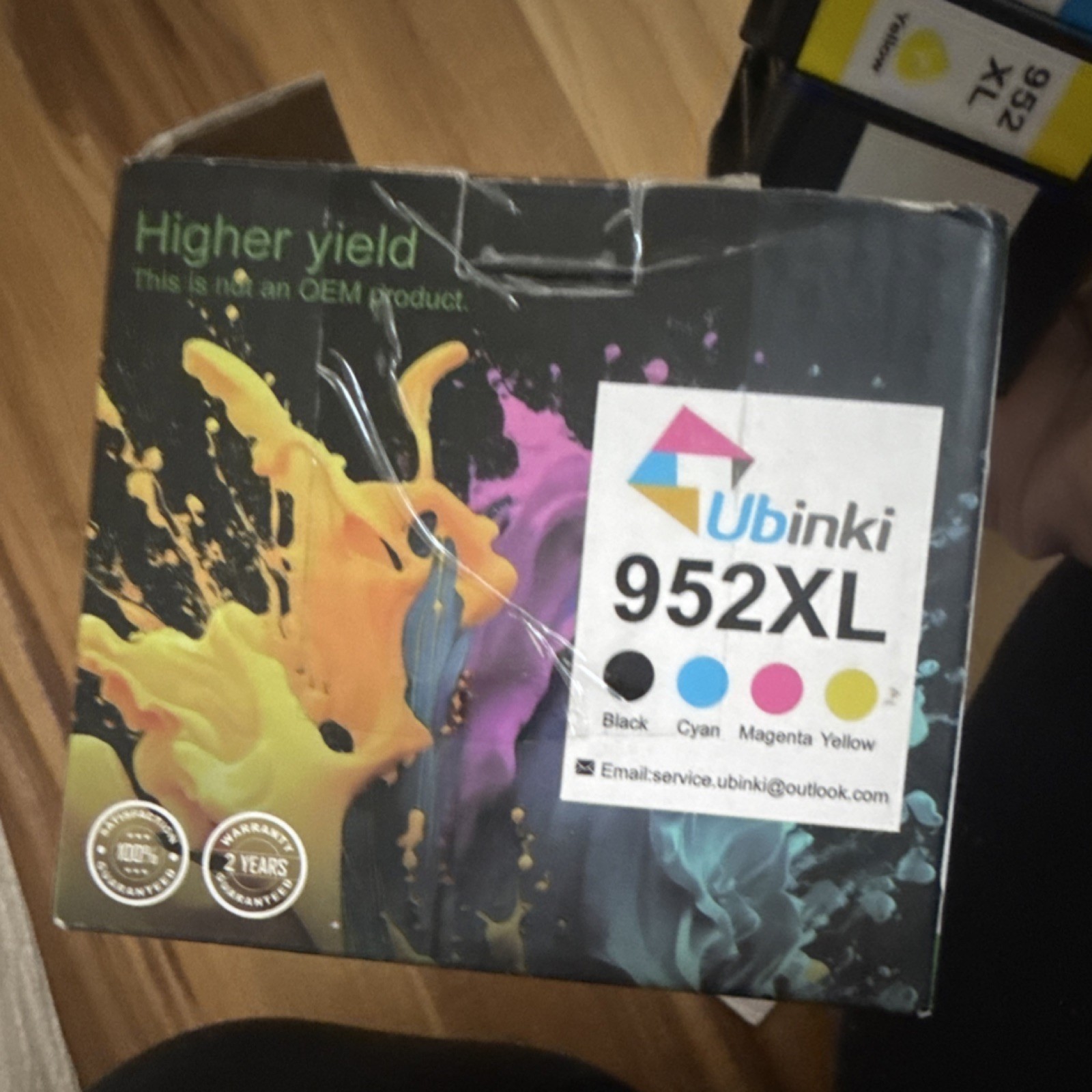 Ubinki Compatible 952XL Ink Cartridge Set Black Cyan Magenta Yellow