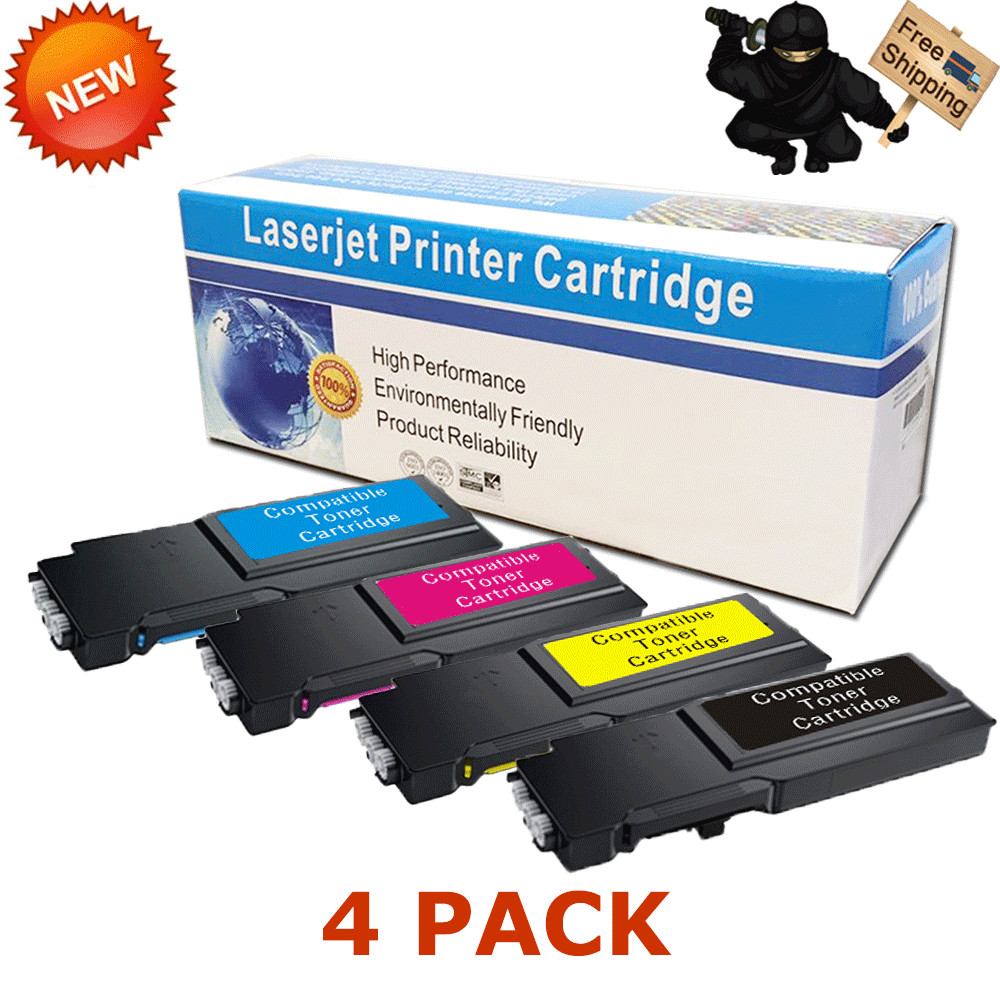 4 Pack KCMY Toner Set Compatible For Dell S3840cdn S3845cdn Extra High Yield