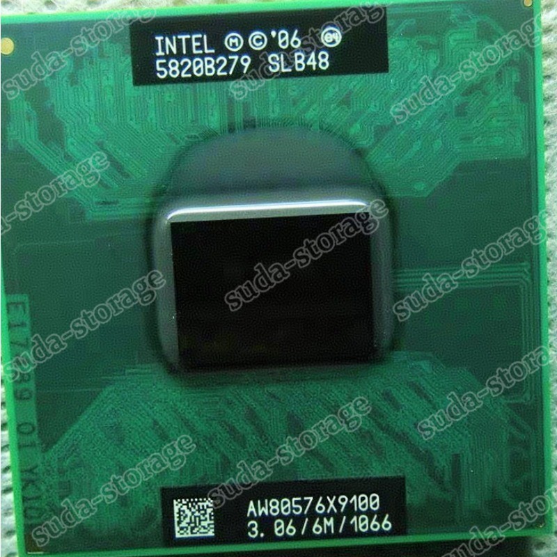 1PCS Intel Core 2 Extreme X9100 3.06 GHz SLB48 Dual-Core 1066Mhz Laptop CPU Pro